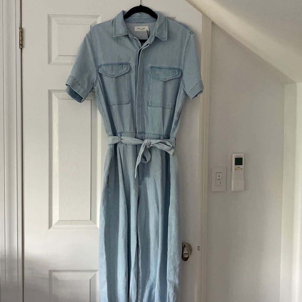 NWT Rag and bone denim jumpsuit, short sleeve (medium)